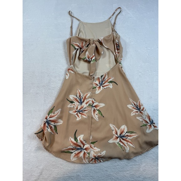 Lulu's Pink Lily Dress Summer Floral Strappy XS - Picture 5 of 6